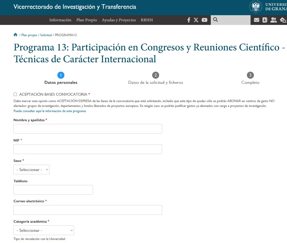 Ayudas del plan propio